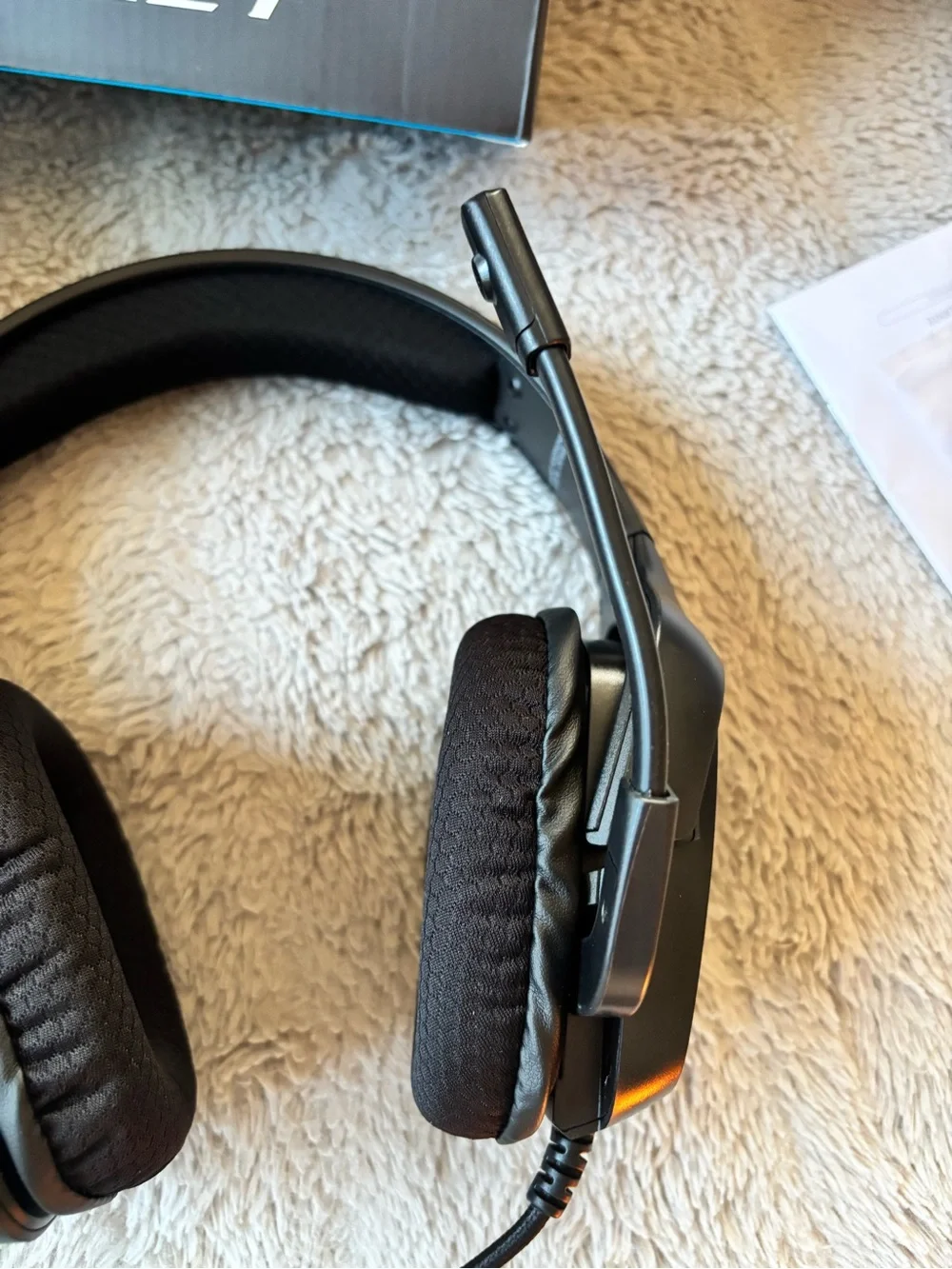 Black Wired Gaming Headset with Noise-Cancelling Mic